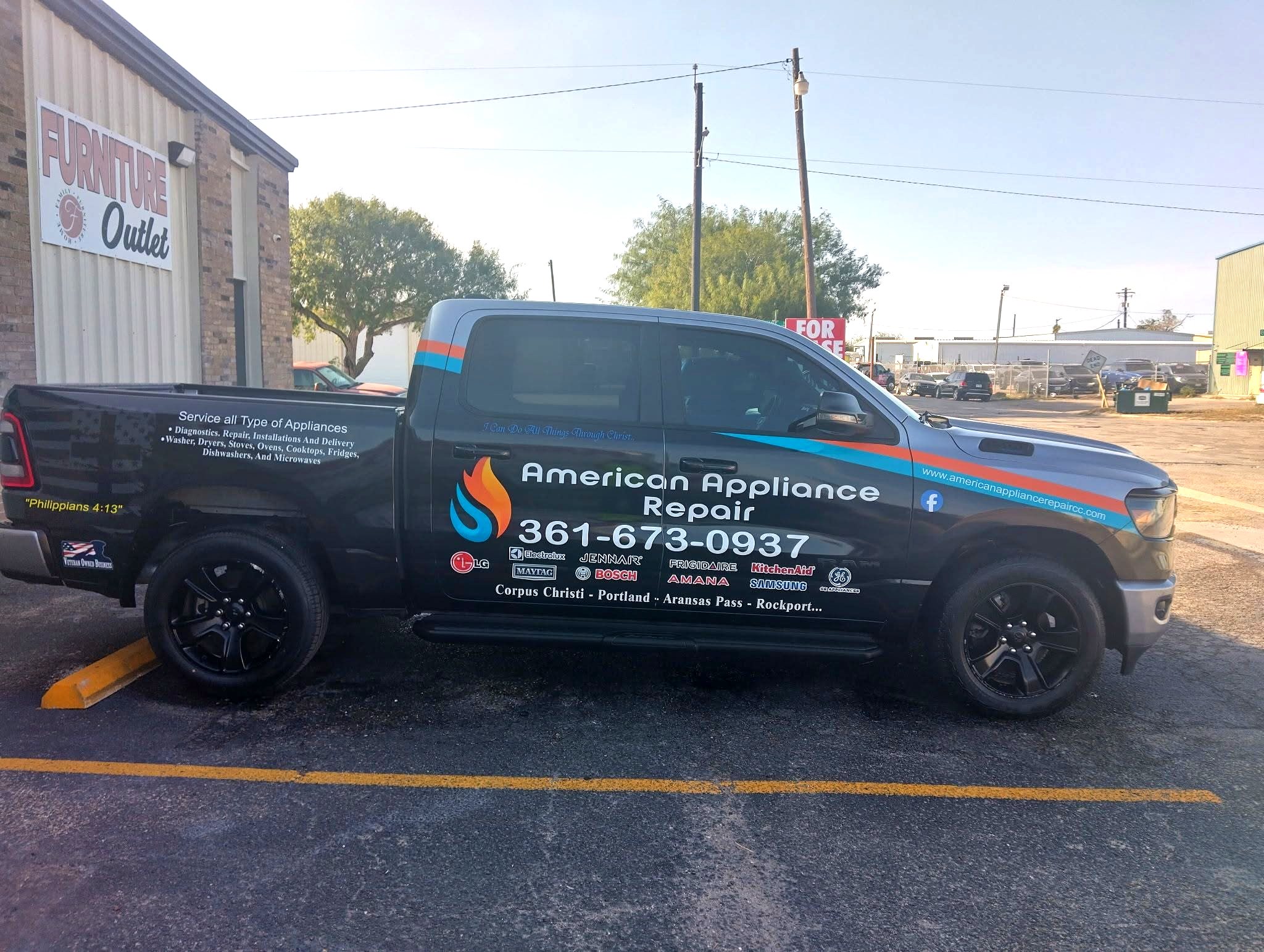 American Appliance Repair service truck