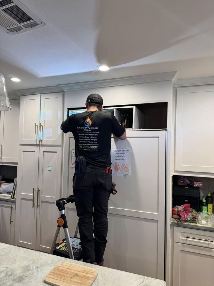 Refrigerator service in a customer's kitchen. Fridge calls get treated as urgent — every hour costs you food.