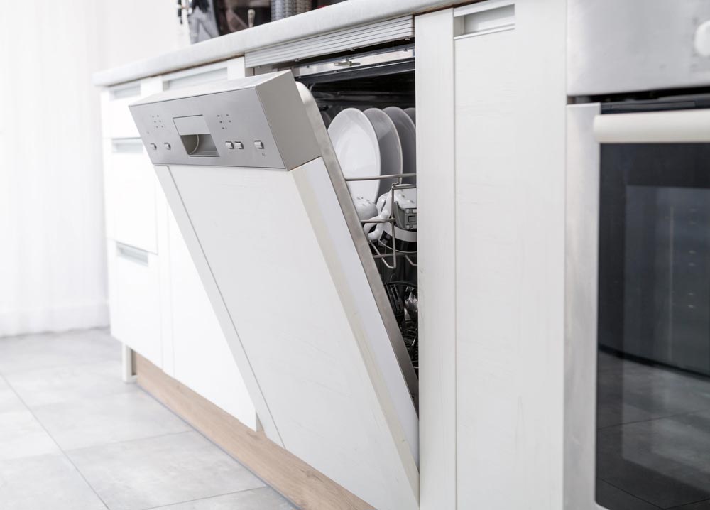 dishwasher in kitchen